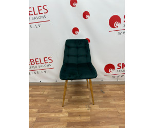 Virtuves krēsls Pearl (Velveta) no ekspozīcijas (Zaļš velvets)